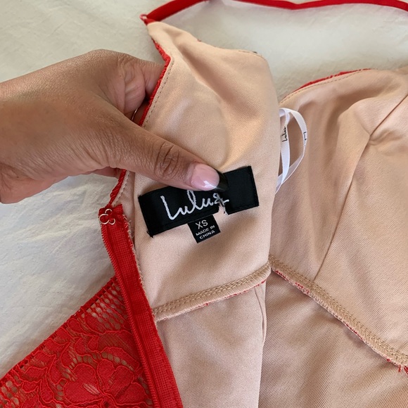 ✨NEW✨ Lulu’s red lace dress ❤️ - Picture 5 of 6